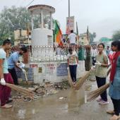 स्वछता के लिय श्रमदान