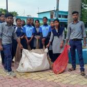 स्वछता के लिय श्रमदान