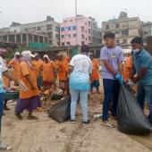 स्वछता के लिय श्रमदान