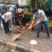 स्वछता के लिय श्रमदान