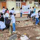 स्वछता के लिय श्रमदान