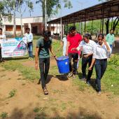 स्वछता के लिय श्रमदान